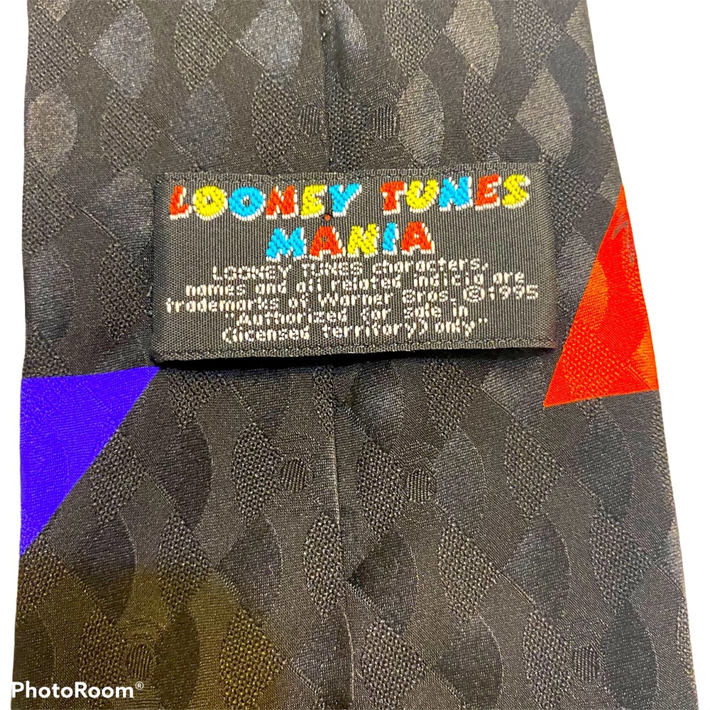 Warner Bros Looney Tunes Silk Tie Taz Bugs Bunny - Picture 4 of 5